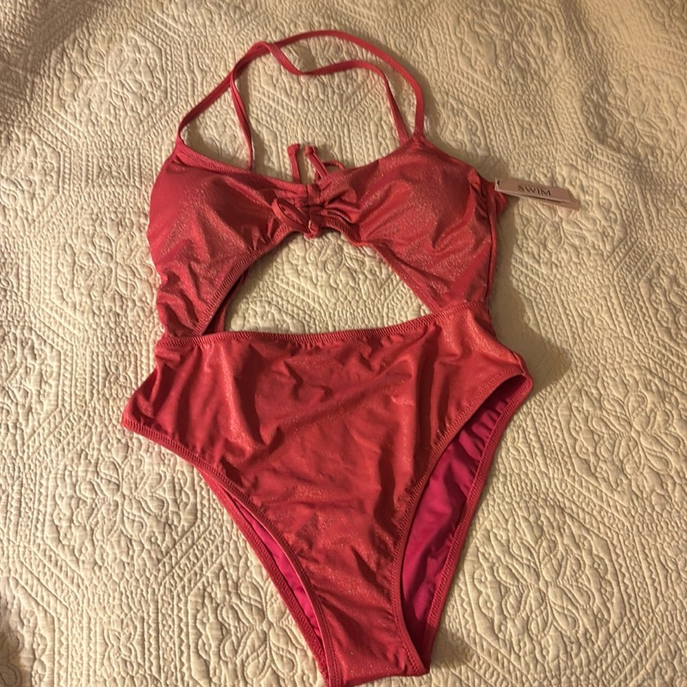 VS swimsuit sz medium monokoni pink